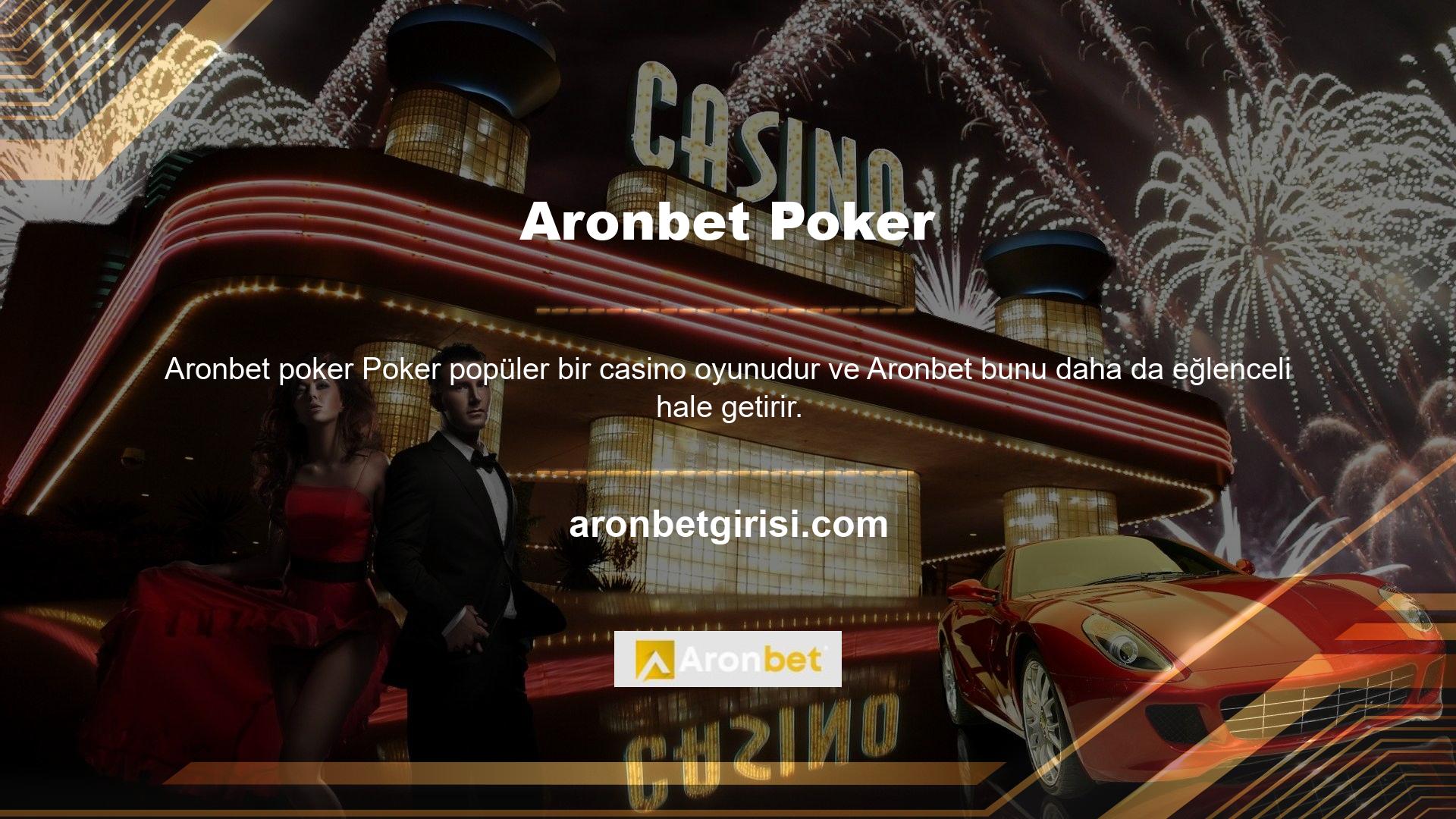 Site, poker oyunlarının farklı versiyonlarına sahiptir